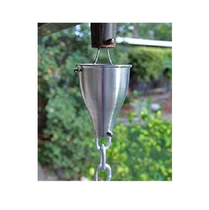 Chaîne de pluie de jardin antique enduite noire de décor à la maison en aluminium en métal pour la décoration de piscine - Product Image 3