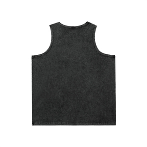 American Retro Unisex <b>Short</b> Tank <b>Top</b> 100% Cotton Eco-Friendly Quick Dry Breathable Casual Basketball Sports Trendy <b>Sleeveless</b> - Product Image 2