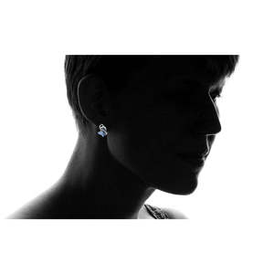 Orecchini a Farfalla Blu con Cristalli Swarovski in Argento Sterling - Product Image 6