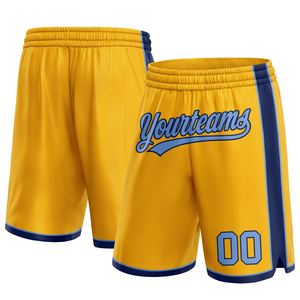 Industrie Direct Engro Sportswear Basketball Shorts Custom Gold Light Blue-Navy Authentic Basketball Shorts - Product Image 1