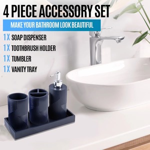 Juego de Baño azul SimpNavy, organizador funcional elegante multiusos perfecto para áreas formales de hotel y uso de oficina - Product Image 2