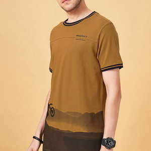 T-shirt de plage pour hommes à la mode Léger Design ras du cou personnalisé 100% coton High Street Prix compétitif - Product Image 3