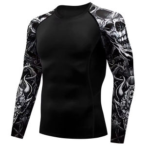 T-shirt de compression à manches courtes, respirant, anti-transpiration, conçu pour le MMA, le grappling, rashguard - Product Image 3