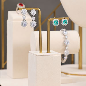 Zebo Custom Luxury Cream White Jewelry Rings <b>Display</b> Sets for <b>Jewellery</b> Counter <b>Display</b> - Product Image 4