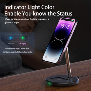 Für Magnetisches Kabelloses Ladegerät mit Schnellladefunktion 15W 2-in-1 Ständer & Dock 5V/2A Eingang Kopfhörer-Kompatibilität - Product Image 3