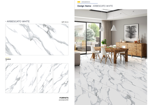 Dalles de porcelaine brillantes de 600x1200 mm, épaisses de 8 mm, au design moderne, finition mate, pour usage commercial intérieur, qualité supérieure - Product Image 4