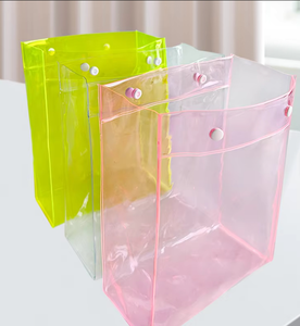Custom Logo UV Printed Waterproof <b>Clear</b> PVC Cosmetic <b>Bag</b> | High Capacity Gusseted Travel <b>Toiletry</b> Organizer | Premium Makeup - Product Image 3