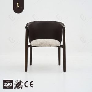 Silla de comedor de alta calidad personalizada OEM, muebles elegantes de lujo para el hogar, sillas de comedor modernas europeas de cuero de microfibra negro de lujo - Product Image 5