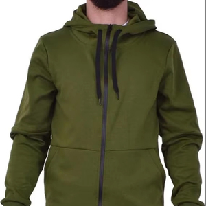 Chándal de moda, Top de manga larga con pantalones con cordón, chándal con cremallera de tela suave transpirable para hombre - Product Image 1