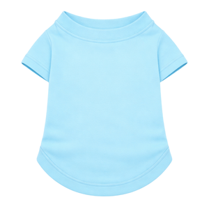 เสื้อยืดสุนัขสีฟ้า เสื้อยืดสัตว์เลี้ยงผ้าฝ้ายสีทึบสดใส เสื้อผ้าสุนัขน้ำหนักเบาสวมใส่สบายสำหรับใช้ในชีวิตประจำวัน - Product Image 4