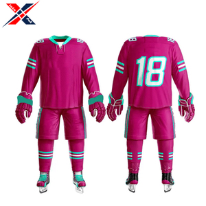 Créez vos propres ensembles d'uniformes de hockey sur glace de qualité supérieure, nouvelle arrivée, logo personnalisé, nom de l'équipe imprimé, 100% polyester, séchage rapide - Product Image 4