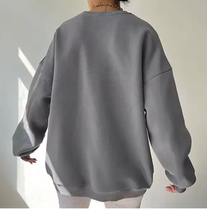 Fabricants Sweat-shirt vintage en coton épais à épaules tombantes 310 Gsm Sweat-shirt grande taille délavé à l'acide pour hommes - Product Image 4
