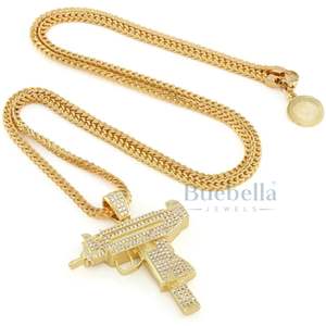 Urban Luxury Fine Declaración Moissanite Uzi Gun Colgante Collar Bold Personalidades Joyería para Fearless Hustlers con Ice Style - Product Image 3