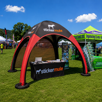 Carpa Inflable Hermética 3x3m con Estructura de Aire Sellada, Puesto de Vendedor, Gazebo Portátil para Catering, Toldo para Mercado de Comida Callejera