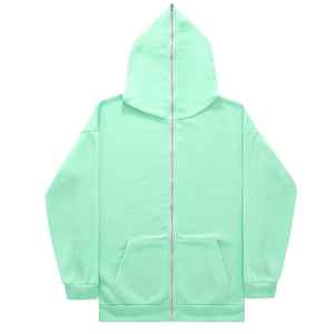 เสื้อฮู้ดมีซิปตัวยาวโอเวอร์ไซส์เสื้อสเวตเชิ้ตแฟชั่นเสื้อแจ็คเก็ตมีฮู้ดมีกระเป๋าและซิปงานปักตามสั่ง - Product Image 2