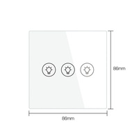 Interruptor Atenuador de Luz Inteligente Multi-Gang con Panel Táctil Wi-Fi, Compatible con Alexa, Controlador de Brillo LED de 3 Gangs