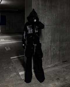 Nuevo ultra pesado 100% algodón francés Terry grueso Vintage desgastado Sun Faded Boxy Fit Zip up Rhinestone Hoodie - Product Image 3