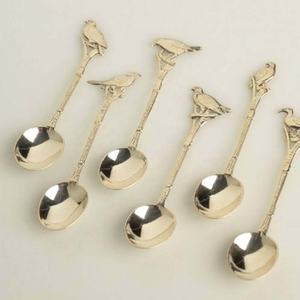 High Quality Gold Plated Serving Spoons Set with <b>Flower</b> Design Stainless Steel Set for Hotel Wedding Parties - Product Image 6