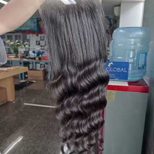 VIETGLOBAL 100% Extensiones de cabello humano real 6X6 Onda natural Trama de piel Venta al por mayor Cierre de cabello vietnamita crudo para mujeres - Product Image 1