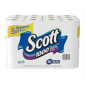 Papier toilette Scott ComfortPlus 36 rouleaux doubles 1 plis 231 feuilles par rouleau, sans danger pour les fosses septiques, solide et doux, jetable - Product Image 6