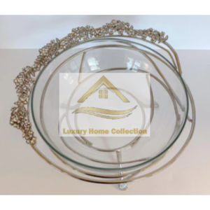 Nouveau bol et plateau de placement de table précieux couleur or Style floral plateau de service décoratif et bol ustensile d'affichage de chocolat - Product Image 5