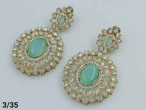 Latest Designer Indian Wholesale Jewelry of Jhumka Kundan Earrings New Collections for Women's Stylish Earrings Collection 2024 - Product Image 4