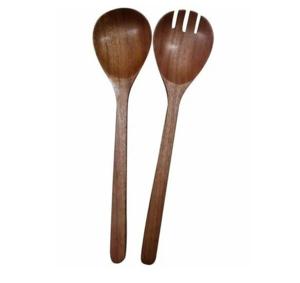 With Handle <b>Soup</b> <b>Ladle</b> Natural Colour Premium Handmade Wood Utensil Set - Product Image 2