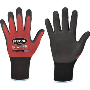 Safety <b>Gloves</b> PRECISOR Size 8 Red/Black EN 420 & EN 388 PPE II Stronghand-Pack of 12 - Product Image 1