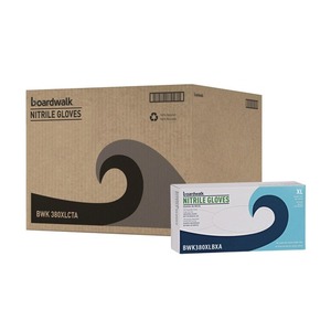 ถุงมือไนไตรล์สีน้ำเงินขนาดใหญ่พิเศษ รุ่นบอร์ดวอล์ค 380 หนา 4 มิล ขนาด 9.5 นิ้ว ถุงมือป้องกันแบบใช้แล้วทิ้ง ปราศจากแป้ง ยาวพิเศษ - Product Image 1
