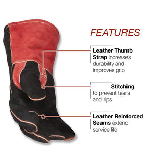 ถุงมือหนังสำหรับงานเชื่อม ทนไฟ ระบายอากาศ ใช้กับหน้าจอสัมผัสได้ เป็นมิตรกับสิ่งแวดล้อม เหมาะสำหรับงาน TIG MIG - Product Image 3