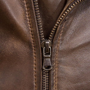 Chaqueta de cuero de primera calidad para hombre, diseño casual, acabado liso, estilo moderno y urbano. - Product Image 3