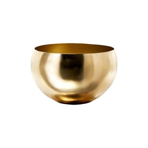 ชามเสิร์ฟอลูมิเนียมทรงกลมสำหรับตกแต่งทำด้วยมือสีทองทันสมัย - Product Image 1