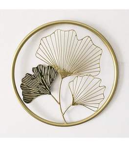 Sculpture en forme de feuille au design unique Ornement Statue Figurine Décor de bureau Finition dorée Accessoires de table brillants Prix bas - Product Image 3