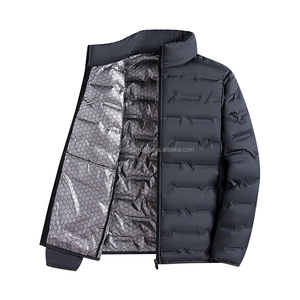 Men's Autumn Cartoon Patchwork Hooded Self <b>Heating</b> Stand Collar Windproof Puffer <b>Jacket</b> OEM ODM - Product Image 2