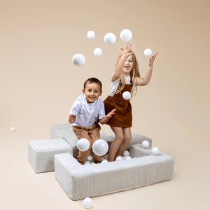 Juego de Bloques de Construcción de Terciopelo de Pana de 6 Elementos, Estética Infantil, Bloques de Juego Suaves para Niños, Bloques de Sofá Modulares para Educación y Desarrollo - Product Image 4