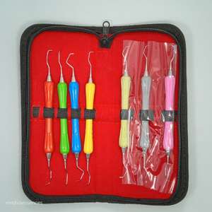 เครื่องมือขูดหินปูนเคลือบเพชร สแตนเลสคุณภาพพรีเมียม ขายดี ได้รับการรับรองมาตรฐาน CE ด้ามจับซิลิโคนออกแบบด้วยเครื่อง CNC โดย SurgiRight - Product Image 1