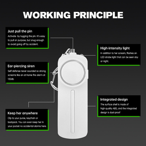 Khẩn cấp báo động cá nhân Keychain bảo vệ Sói báo động tự vệ thiết bị điện tử - Product Image 6