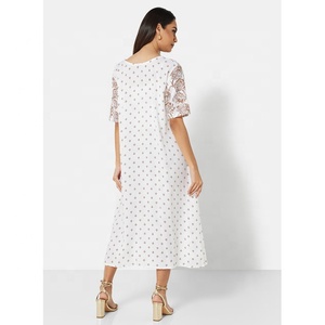 ÉLÉGANT ÉLÉGANT STYLÉ SUR LE DEVANT IMPRIMÉ VISCOSE DOUX ARABE CAFTAN JALABIYA ROBE COURTE IMPRIMÉE DÉCONTRACTÉE - Product Image 4