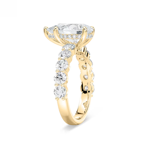 แหวนหมั้นเพชรทรงลูกแพร์ 2.40 กะรัต ผลิตในห้องปฏิบัติการ ประดับเพชรรอบด้าน ได้รับการรับรองจาก IGI ทองคำแท้ 14K แหวนแต่งงานสุดหรู - Product Image 3