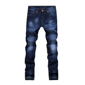 Pantalones vaqueros para hombre, ajustados, largos, cómodos, de color sólido, pantalones vaqueros para hombre con bolsillos, pantalones vaqueros de moda personalizados al por mayor - Product Image 1