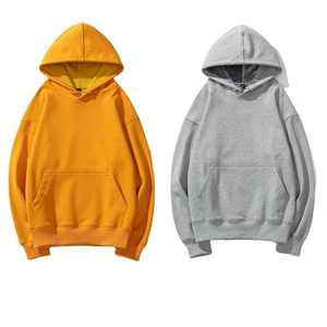 เสื้อมีฮู้ดแขนยาวสำหรับผู้ชาย, เสื้อลำลองเสื้อสไตล์สตรีทสีทึบทรงหลวมสีพื้นย้อมสีล้วนแฟชั่นใหม่สำหรับฤดูใบไม้ร่วงฤดูหนาว - Product Image 1