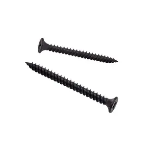 Black Phosphating Stainless Steel Drywall Screws Hardware Products For Wood Wholesale Flat Head Black Screw Drywall C1022