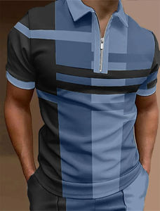 Polo para Hombre de 220g, Mezcla de Poliéster/Algodón, Tinte Liso, Ligero, Transpirable, Talla Grande, Corte Holgado, Diseño Sólido con Logotipo, Gran Venta - Product Image 3