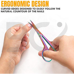 Couleur arc-en-ciel bon fournisseur 2025 matériau en acier inoxydable de qualité Highland utilisé dans les salons pour les ciseaux à cuticules de soins personnels - Product Image 4