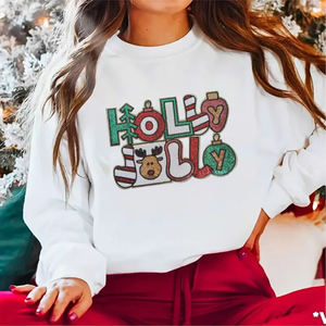 Patchs brodés en chenille à paillettes Holly Jolly, écologiques, motif cœur, logo personnalisé, grande taille, vente en gros pour chapeaux - Product Image 3