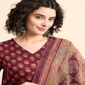 Kurti acampanado bordado de rayón con juego de 2 piezas elegante Palazzo a juego para uso étnico y diario - Product Image 4