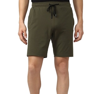 Short de jogging 100% coton de haute qualité pour hommes, logo personnalisé, vêtements de rue longs, respirant, écologique, teint uni - Product Image 1
