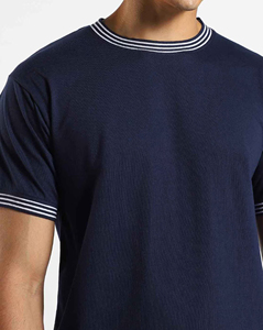 Conjunto deportivo de algodón para hombre OEM, camiseta de manga corta con cuello redondo y pantalones cortos, ropa informal de verano, conjunto hip hop para hombre. - Product Image 3