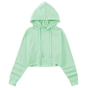 Confortable mode femme haut court à capuche pour Streetwear Style doux coton Look décontracté parfait pour le confort quotidien - Product Image 1