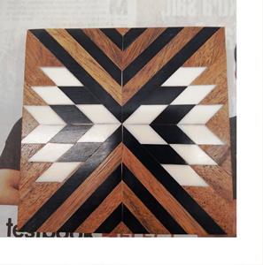 แผ่นรองแก้ววัสดุทรงสามเหลี่ยมหลากสีแผ่นหินกลมสไตล์คลาสสิกสำหรับห้องครัวผลิตในอินเดีย - Product Image 5